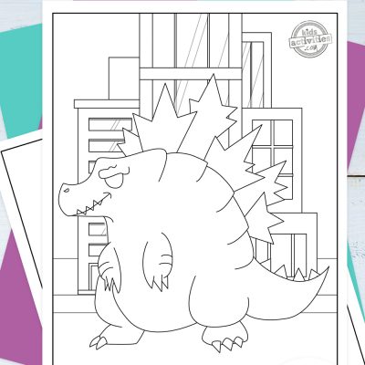 Páginas para colorear de Godzilla para imprimir gratis