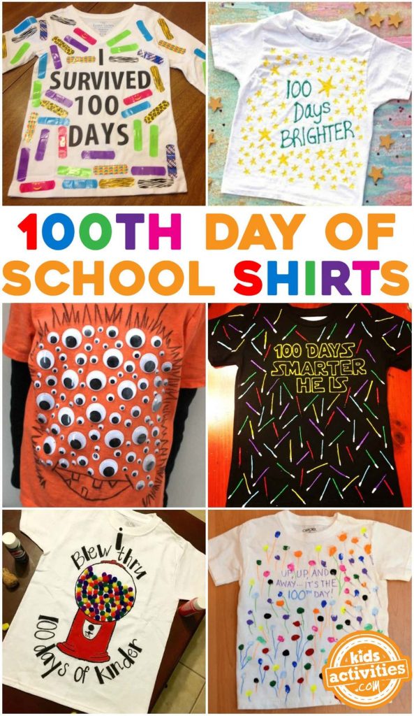 100 päivän koulupaita ideoita