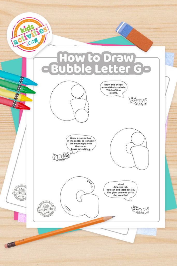 Cum să desenezi litera G în Bubble Graffiti