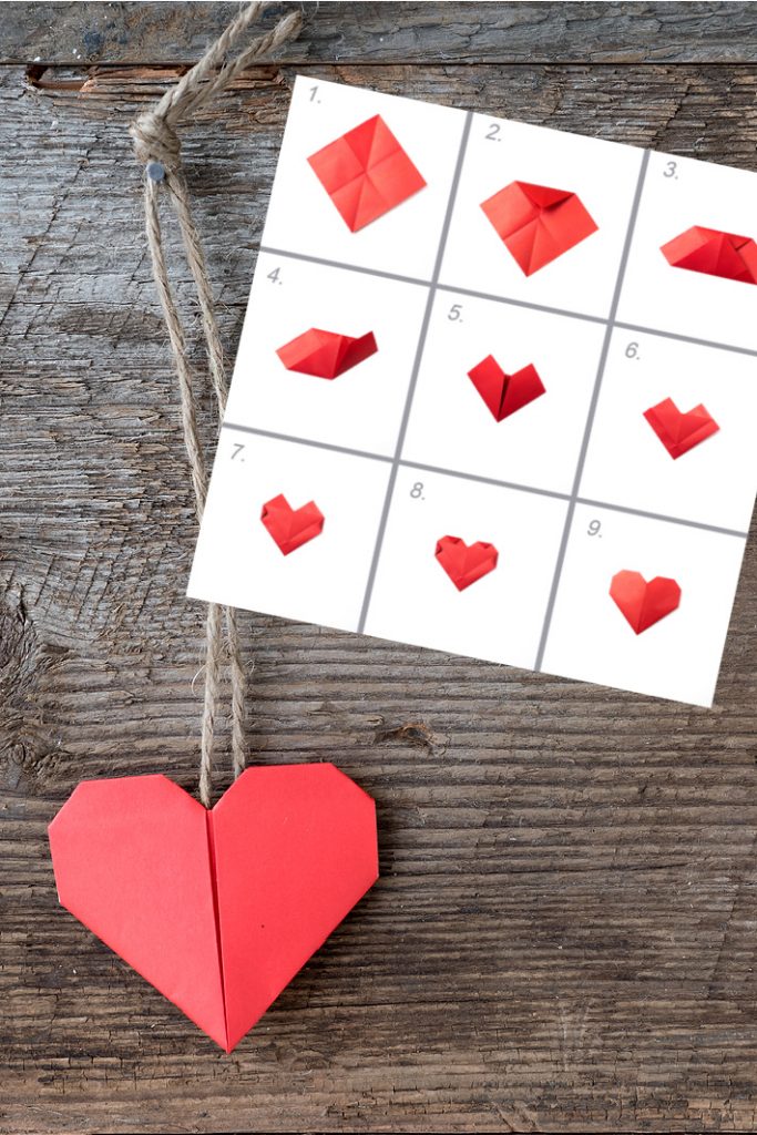 Origami de cor de paper per al dia de Sant Valentí (2 maneres!)