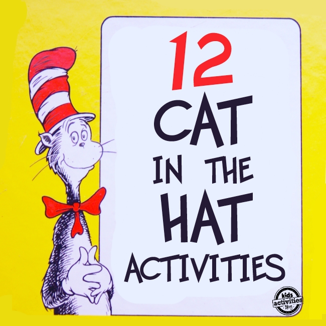 12 Dr. Seuss Gat amb barret Manualitats i activitats per a nens