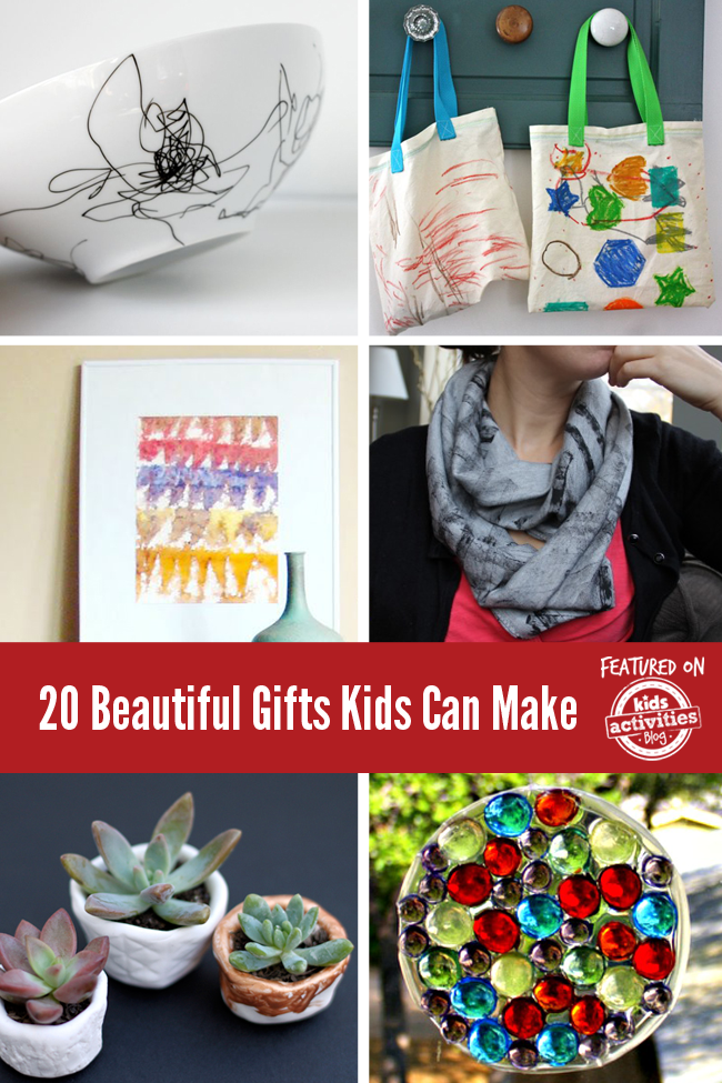 20 gražių naminių dovanų, kurias gali padaryti vaikai