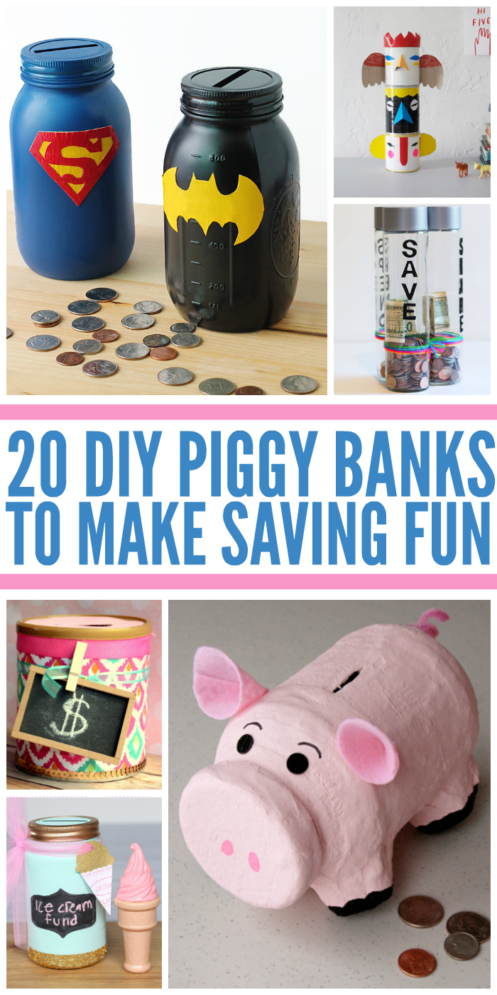 20 lustige selbstgebaute Sparschweine, die zum Sparen anregen