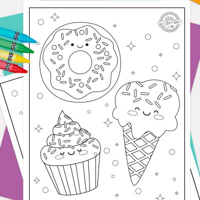 Les millors pàgines per pintar d'aliments per imprimir &amp; Color
