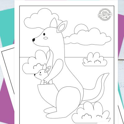 Les millors pàgines per pintar de cangurs per a nens