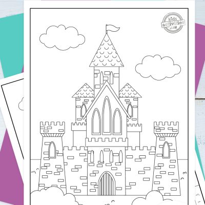 Pagini de colorat gratuite pentru copii pentru a colora Castelul