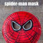 Простая в изготовлении маска Человека-паука из бумажных тарелок
