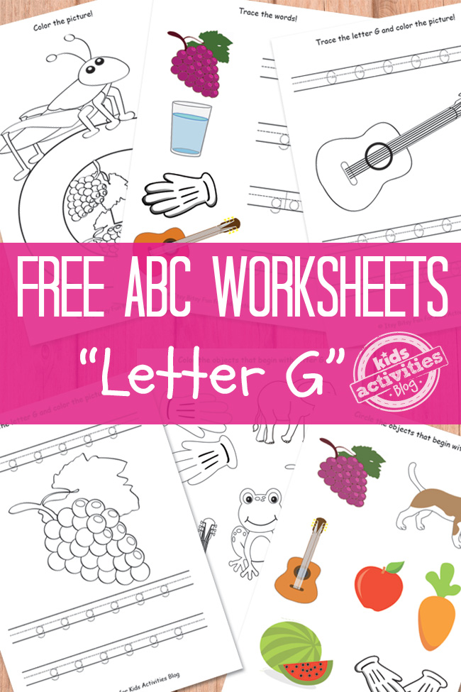Free Letter G Worksheets for Preschool &amp; ໂຮງຮຽນອະນຸບານ