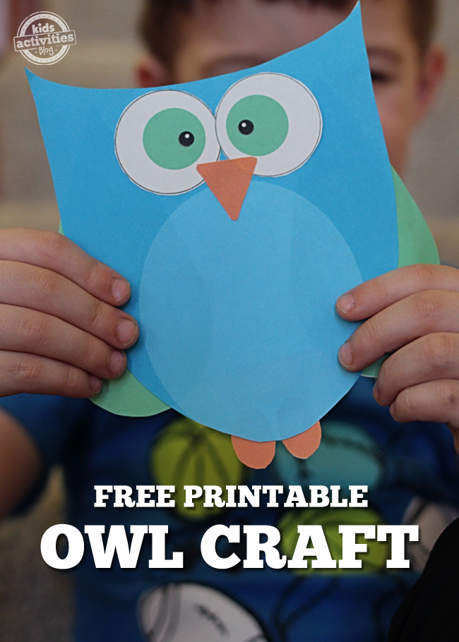 Super Cute Preschool Owl Craft na Printable Owl Template