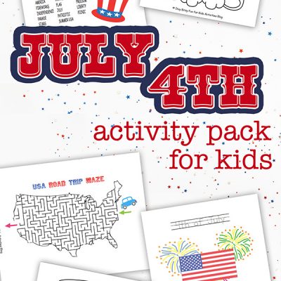 Imprimibles gratuítos de actividades para nenos do 4 de xullo