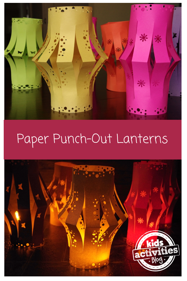 Lanternes en papier à découper : Lanternes en papier faciles à réaliser par les enfants
