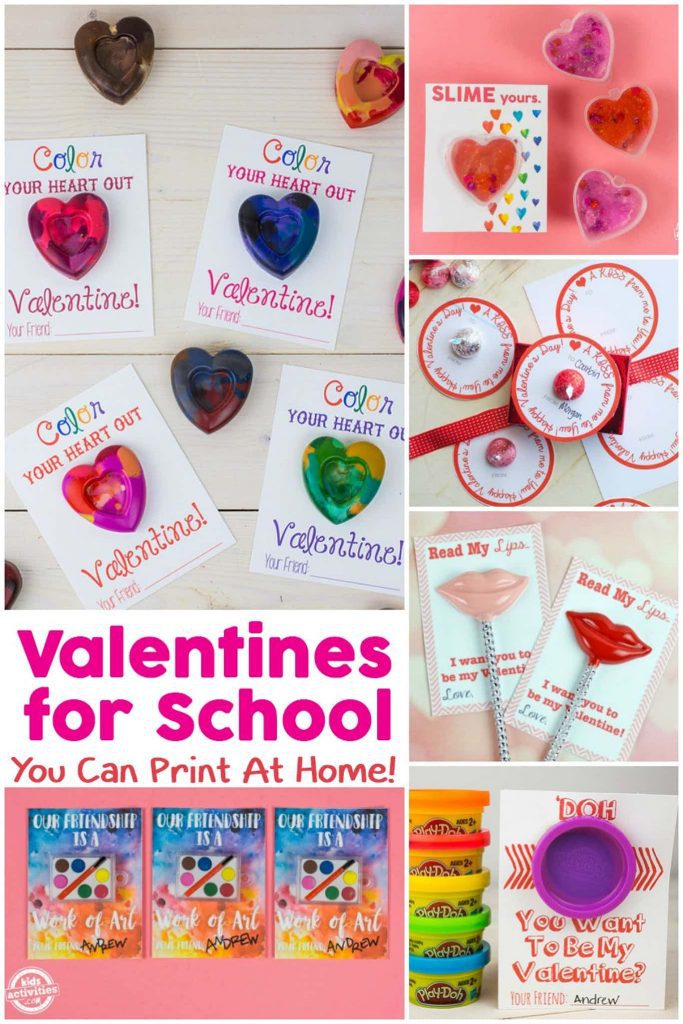 Kids Free Printable Valentine Cards - Print &amp; Take to School
