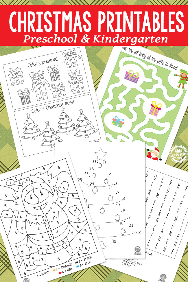 Weihnachten Preschool &amp; Kindergarten Arbeitsblätter Sie können drucken