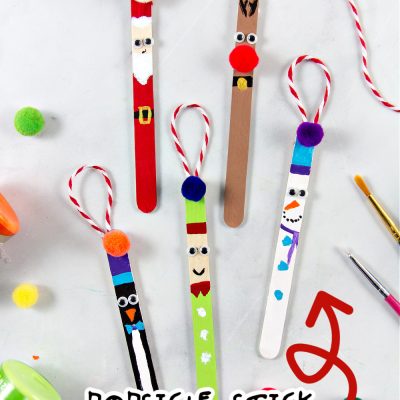 5 Ornamente de Crăciun pentru copii de la Popsicle Stick pot face copii