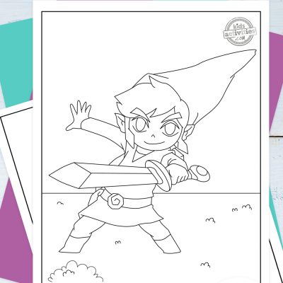 Pages à colorier gratuites et imprimables sur la Légende de Zelda