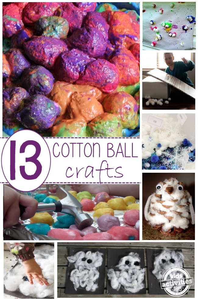 13 Crazy Cotton Ball Craft para sa mga Bata
