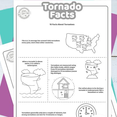 Dades del tornado per a nens per imprimir &amp; Aprèn