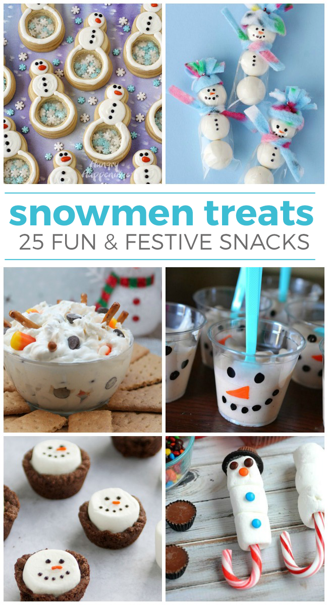 25 Yummy Snowmen Treats en Snacks