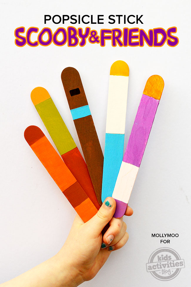 Scooby Doo Crafts - Popsicle Stick Dolls {Free Printable Color Wheel}