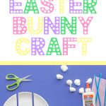 Artesania de conill de plat de paper súper maco per Pasqua