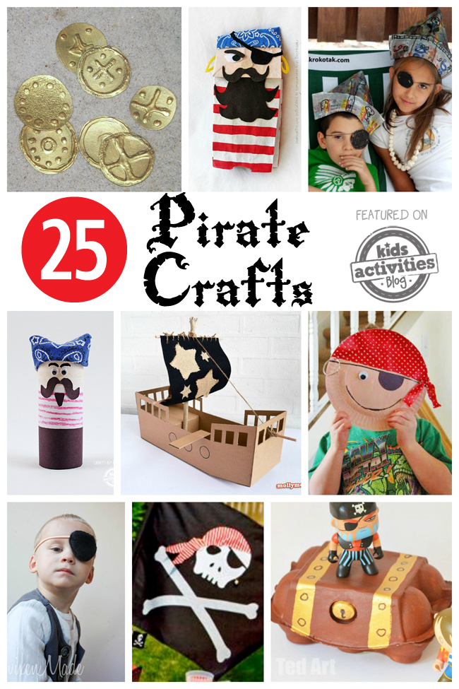 25 Pirat-tema-håndverk barn kan lage