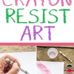 ایده هنری سرگرم کننده مقاومت در برابر آبرنگ با استفاده از مداد رنگی