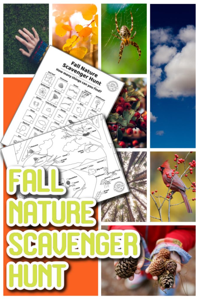 Chasse au trésor dans la nature à l'automne pour les enfants avec document à imprimer