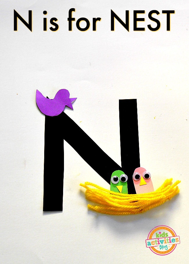 N on pesä käsityö - esikoulu N käsityö - Preschool N Craft