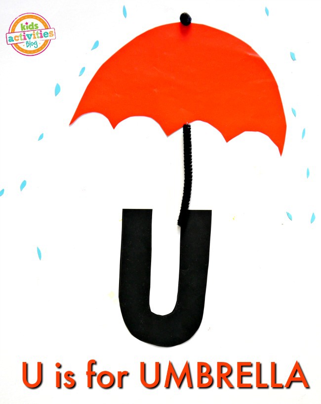U is for Umbrella Craft - Preschool U Craft