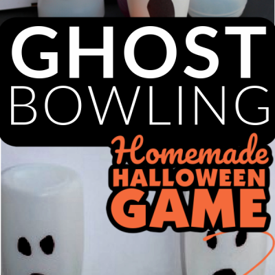 DIY gruselig niedlich hausgemachte Geist Bowling-Spiel für Halloween
