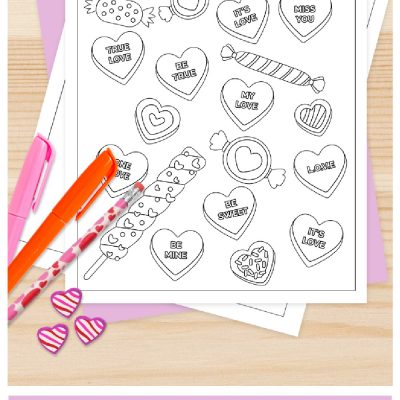 Sweetest Ever Valentine Heart Coloring Pages