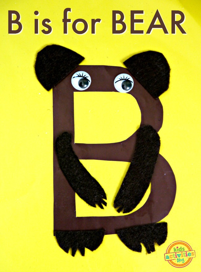 Ang B ay Para sa Bear Craft- Preschool B Craft