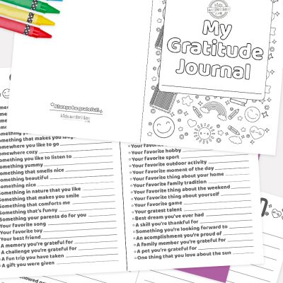 Diari de gratitud imprimible amb indicacions del diari infantil