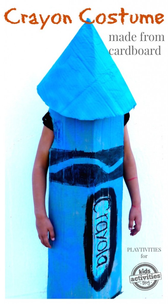DIY Buntstift-Kostüm aus Pappe