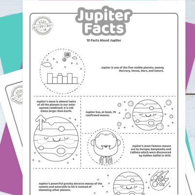 Zabavna dejstva o Jupitru za otroke za tiskanje in učenje