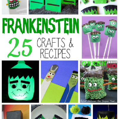 25 Frankenstein လက်မှုပညာ &amp; ကလေးများအတွက် အစားအသောက်အကြံဉာဏ်များ