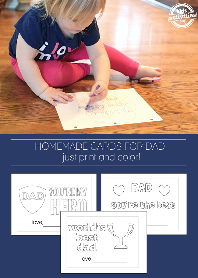 Безкоштовні листівки до Дня батька для дітей, які можна подарувати татові
