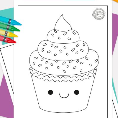 무료 인쇄 가능한 컵케이크 색칠 페이지