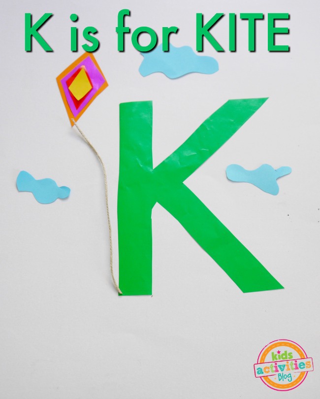 K je za Kite Craft – Predškolski K Craft