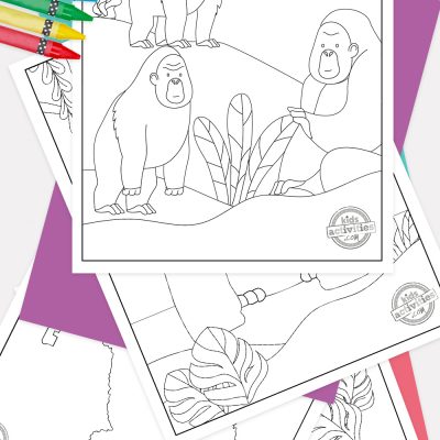 အံ့သြဖွယ်ကောင်းသော Gorilla အရောင်ခြယ်စာမျက်နှာများ - အသစ်များထပ်ထည့်ထားသည်။