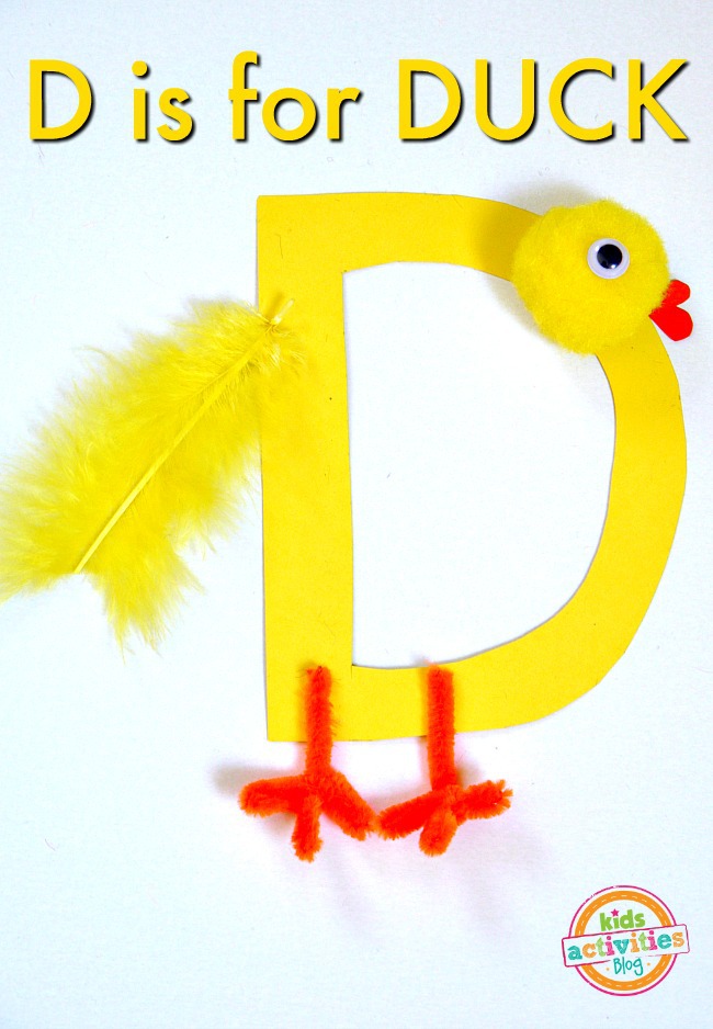 D Is For Duck Craft- مرحلة ما قبل المدرسة D Craft