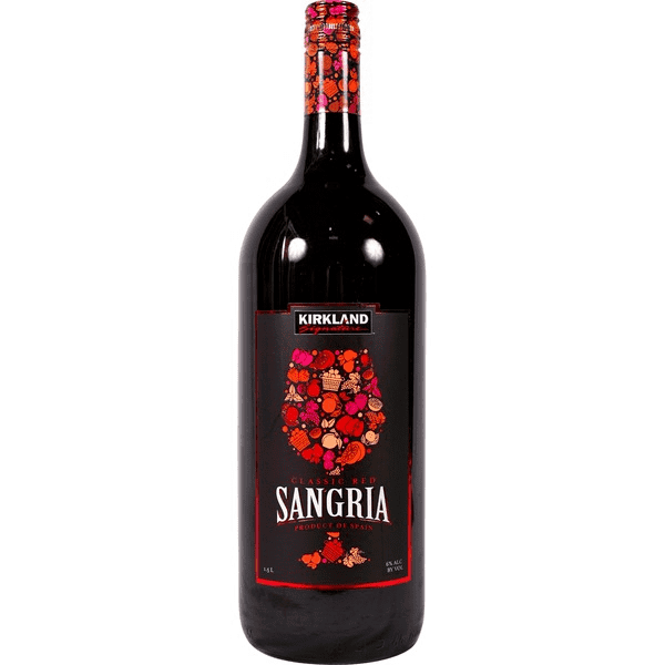 Costco verkoopt 7 dollar rode sangria die eigenlijk gelijk is aan 2 flessen wijn.