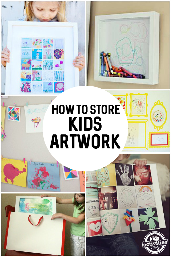 Kreativa sätt att förvara och visa barnens konst