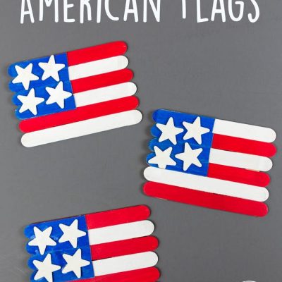 Jednostavan štapić za sladoled American Flags Craft