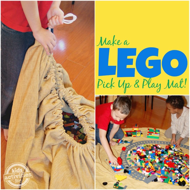 "pasidaryk pats" LEGO laikymo priemonės "Pick Up &amp; amp; Play Mat