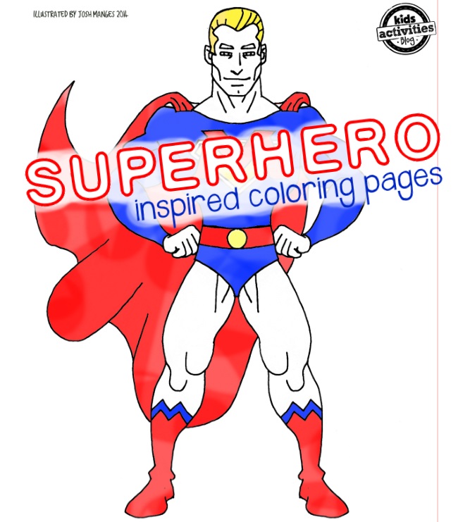 Superheroe {Inspirado} Páxinas para colorear
