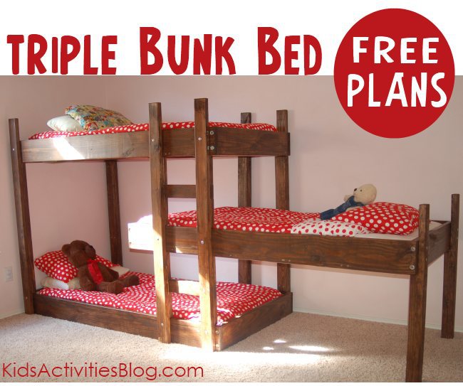 {Build a Bed} Triple Bunk Beds لاءِ مفت منصوبا