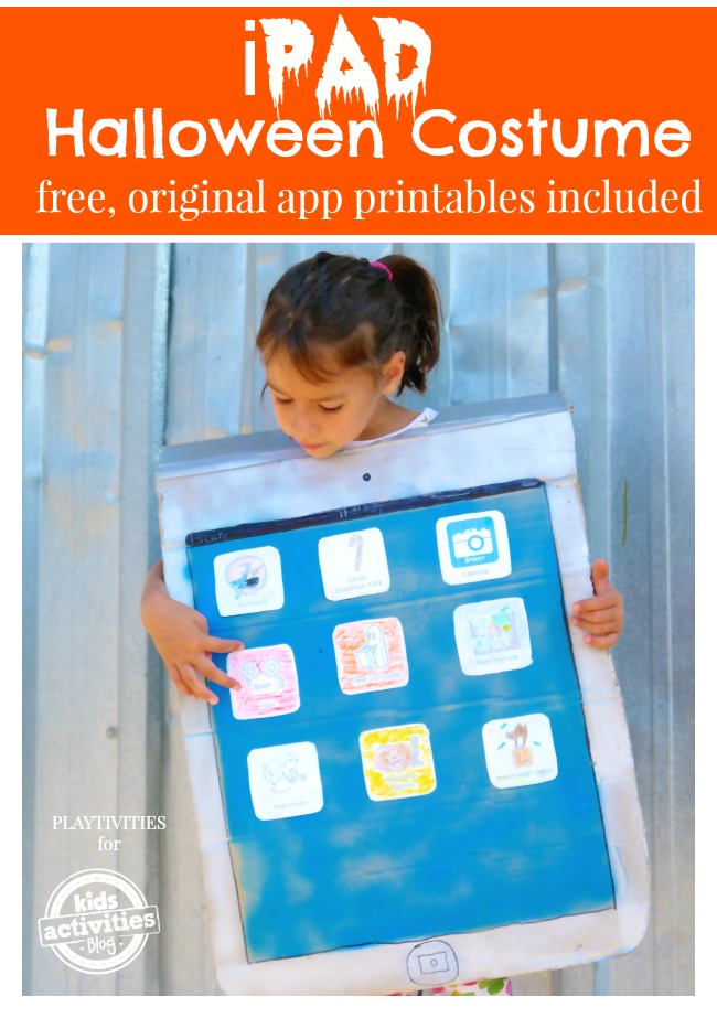 用免费的应用打印材料DIY iPad万圣节服装
