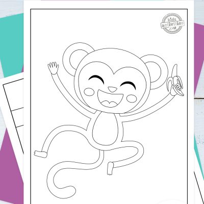 Páxinas para colorear de monos para imprimir gratis