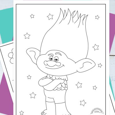Gratis printbare Trolls kleurplaten voor kinderen